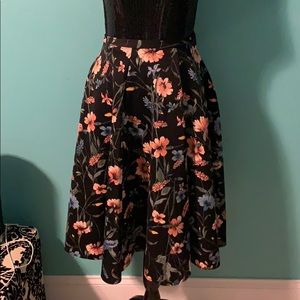 Floral midi skirt